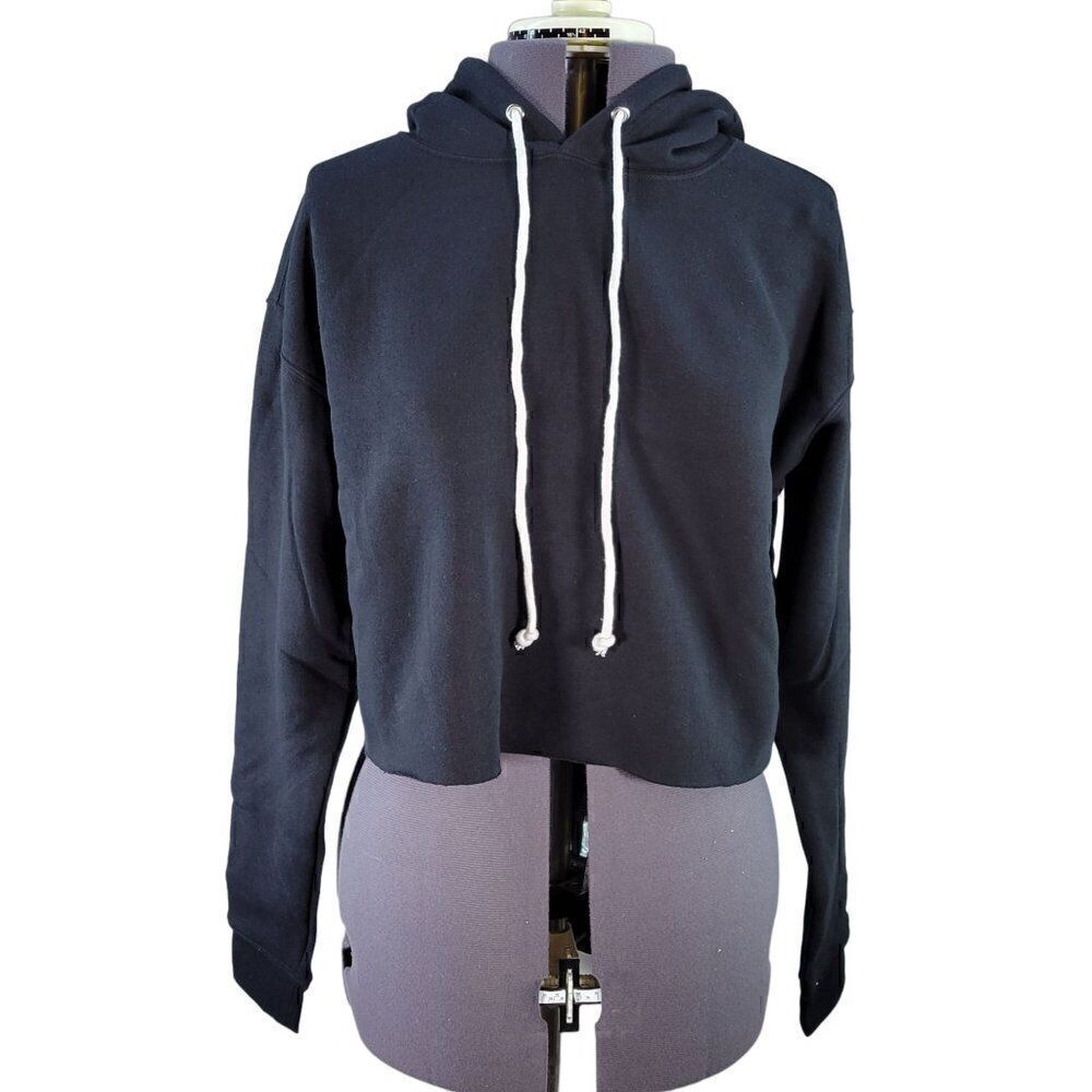 Wild Fable Women's Black Cropped Hoodie Sz M